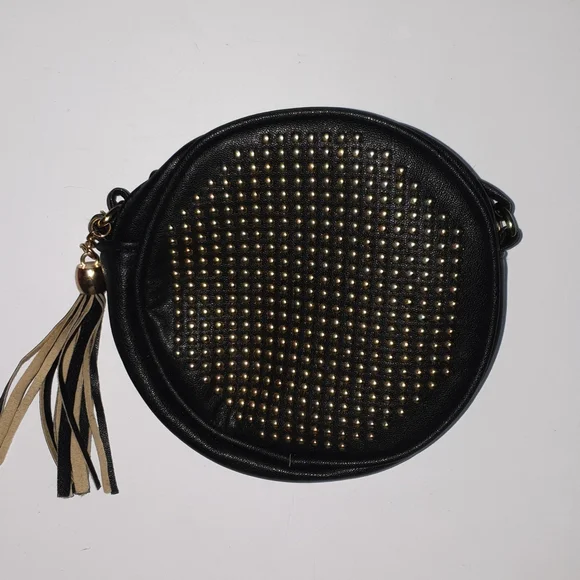 Neon Hart crossbody black faux leather studded bag - Picture 13 of 16